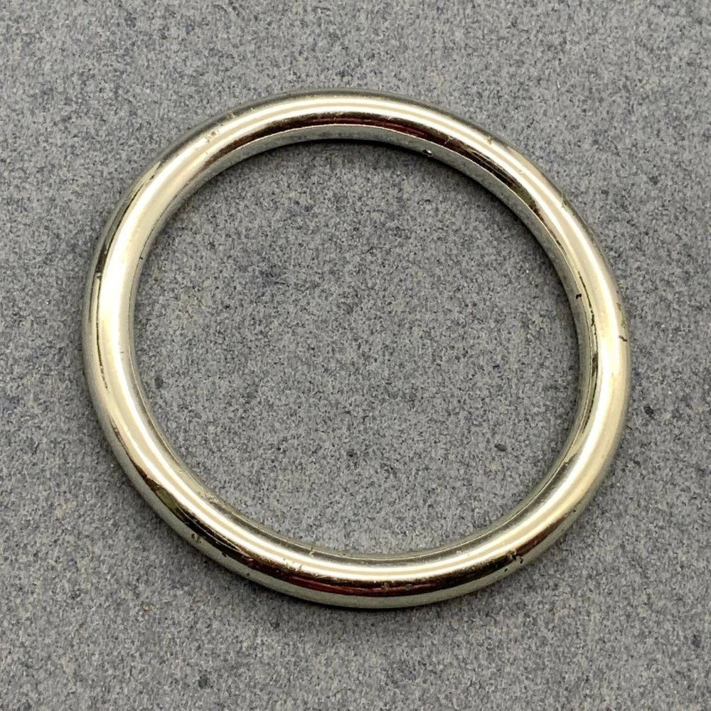 Rounded Silver Bangle Bracelet Retro As Is Upcycled DIY
